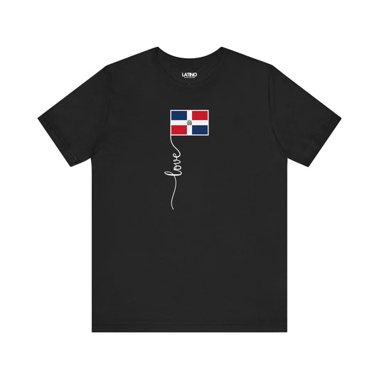 "Dominican Republic Flag Love Script" T-Shirt