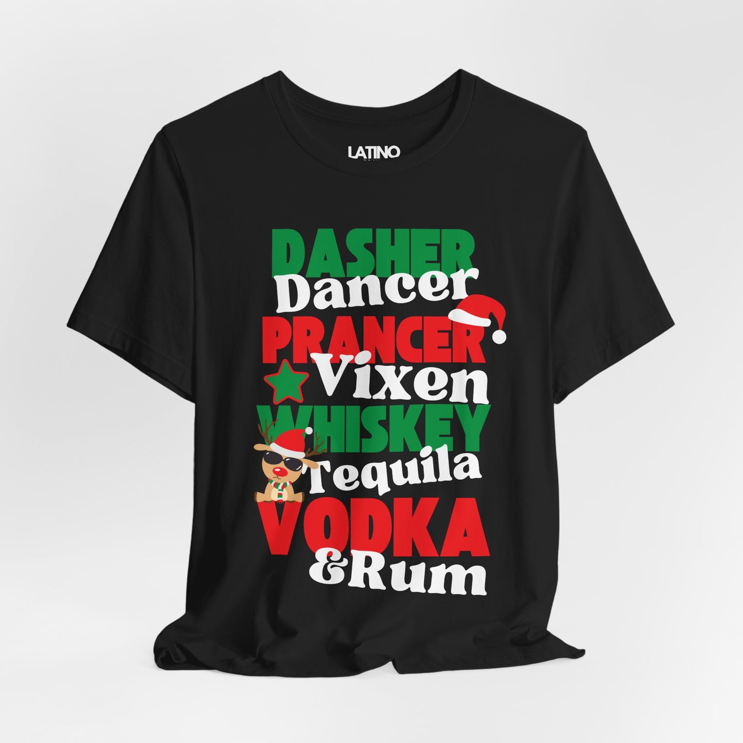 "Dasher, Dancer, Tequila, Rum" T-shirt