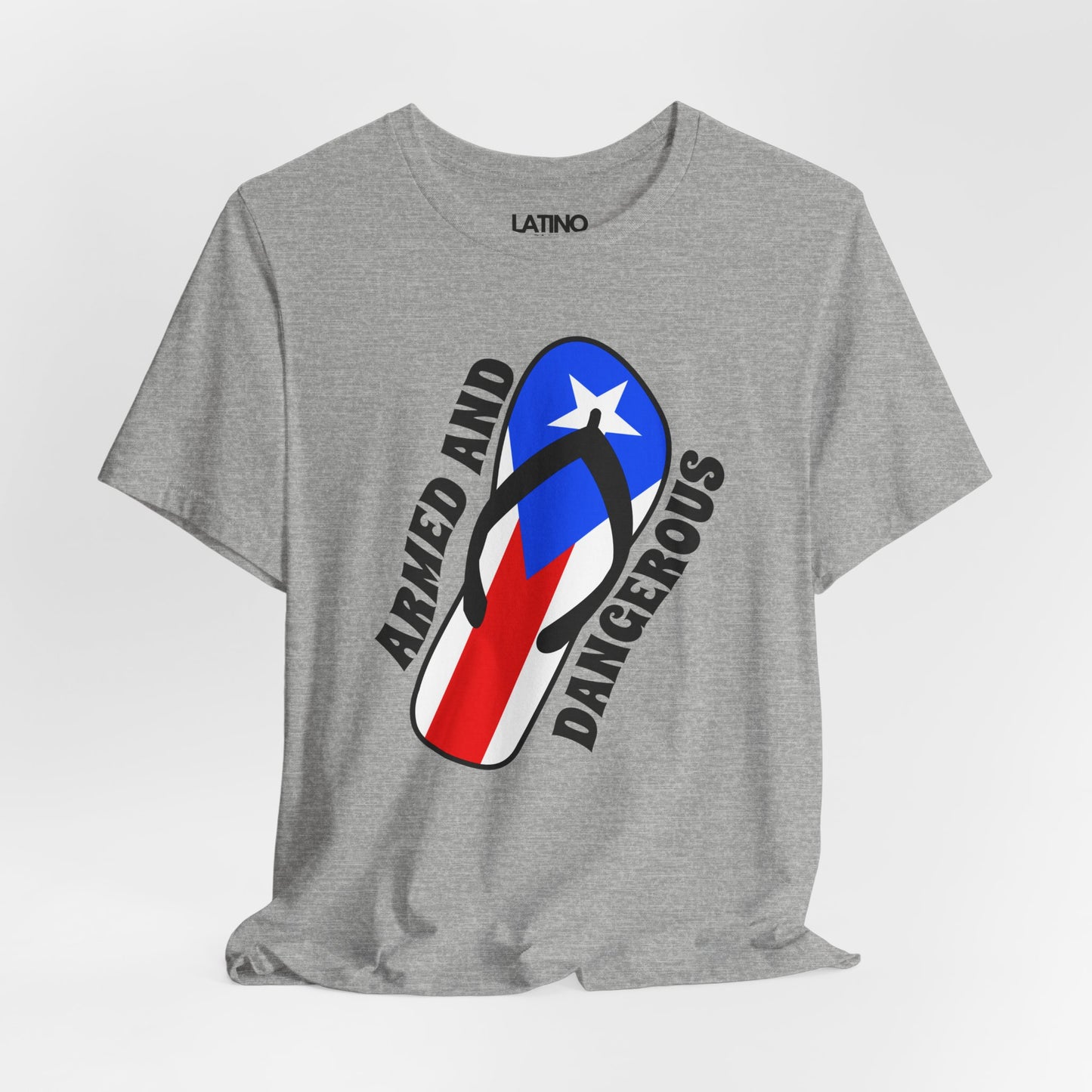 "Armed and Dangerous" Puerto Rican Chancleta T-Shirt