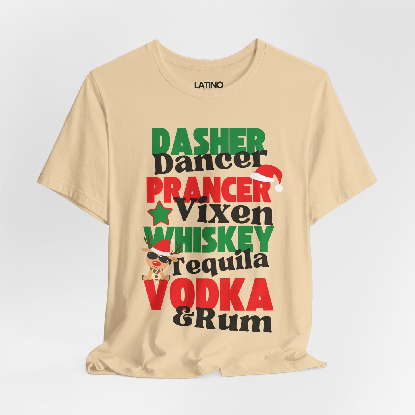 "Dasher, Dancer, Tequila, Rum" T-shirt