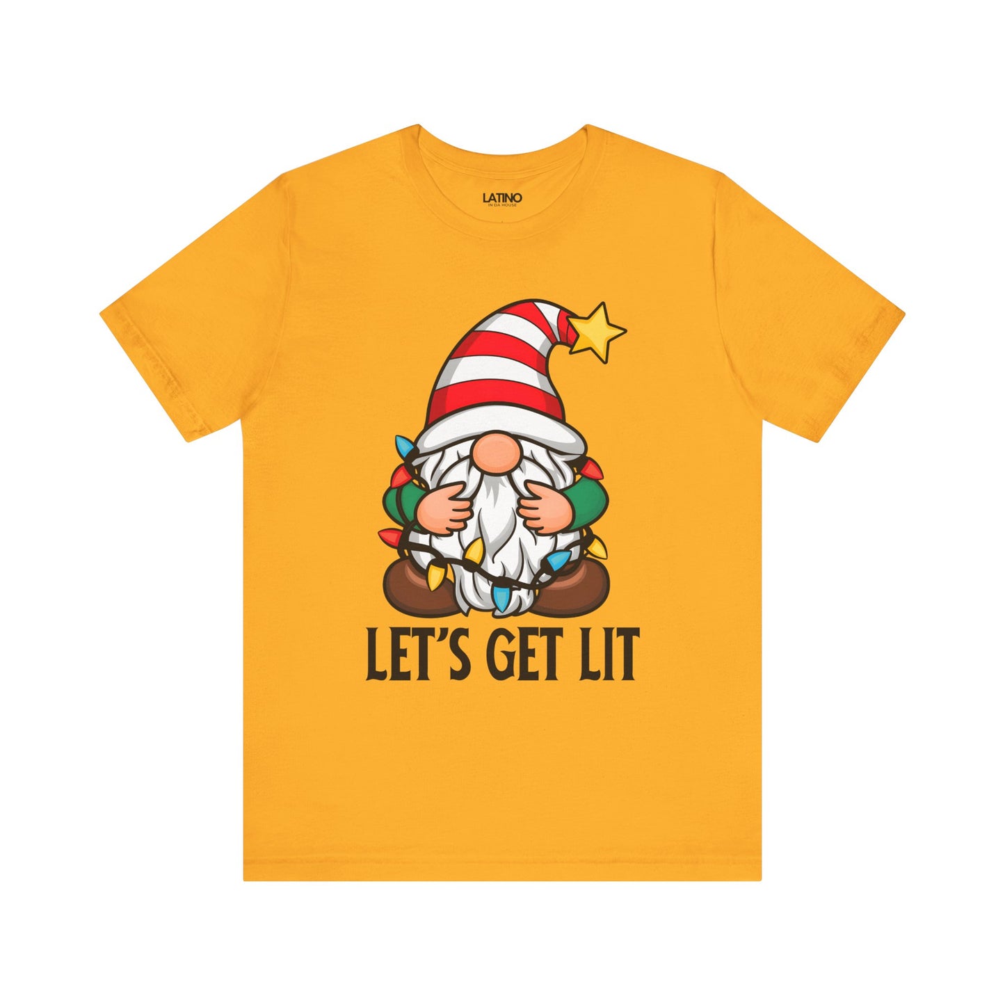 "Let’s Get Lit" Holiday Gnome T-Shirt