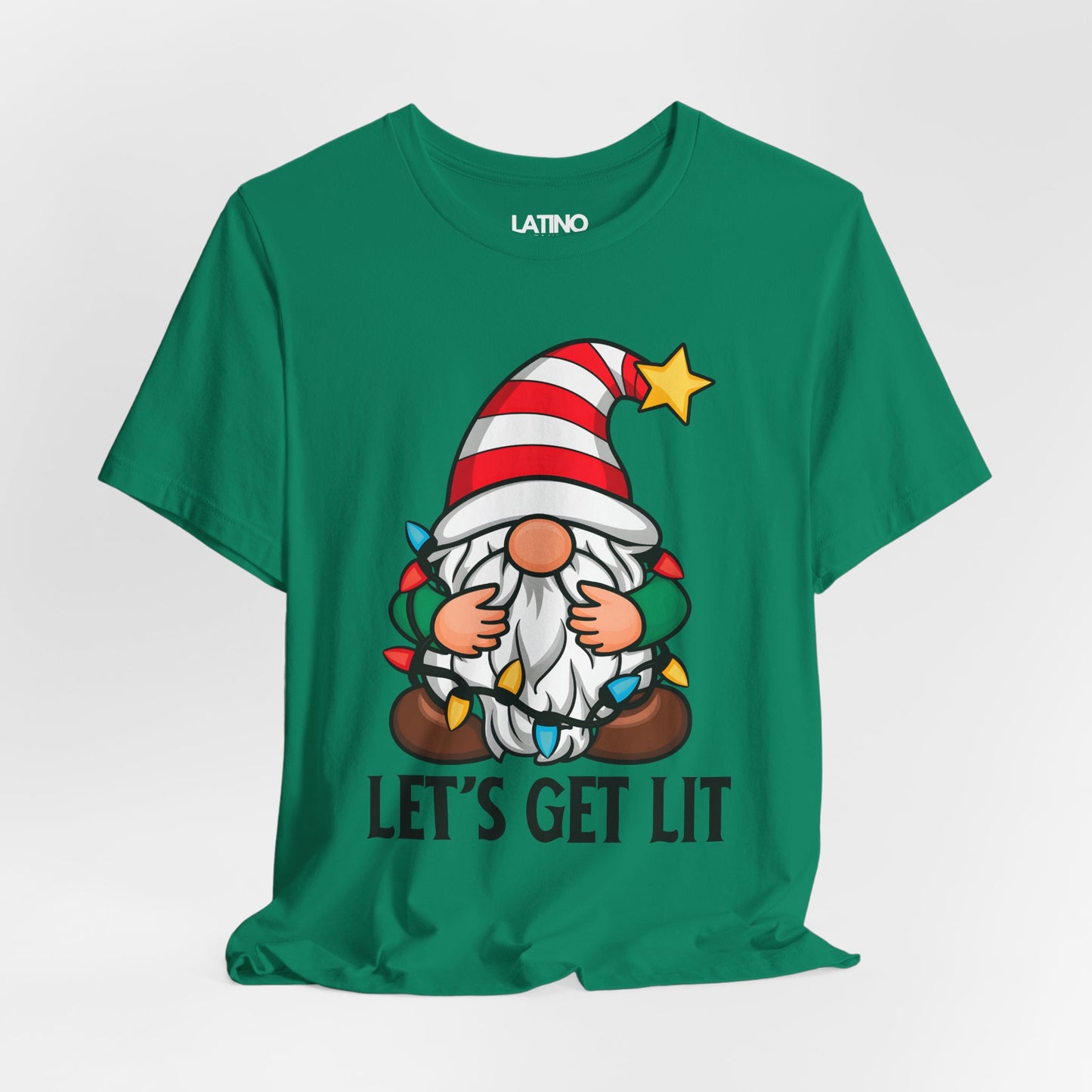"Let’s Get Lit" Holiday Gnome T-Shirt