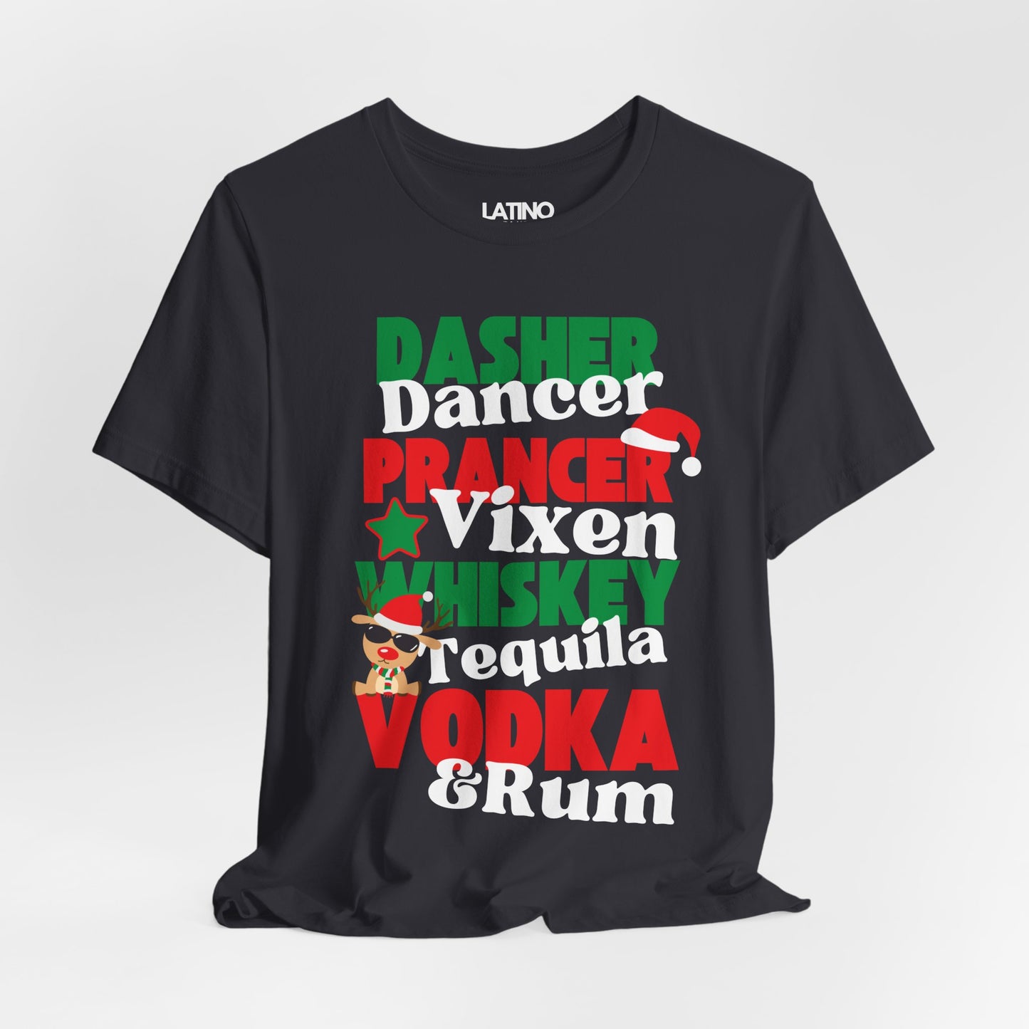 "Dasher, Dancer, Tequila, Rum" T-shirt