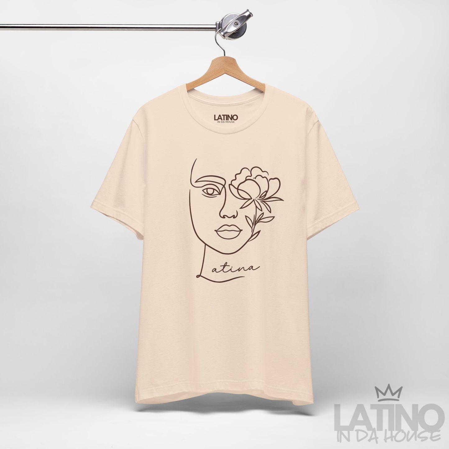 "Latina" Flower Line Art T-Shirt | Latina Tee