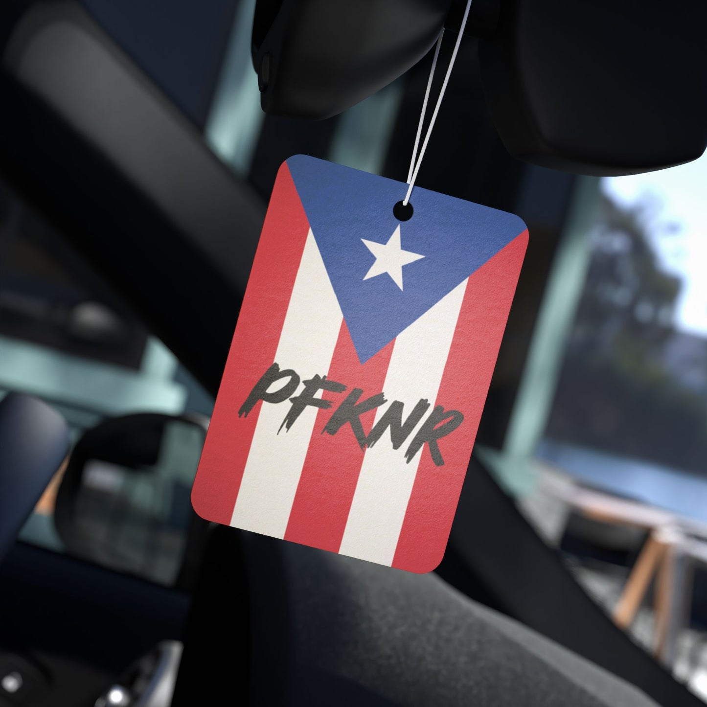 "PFKNR Puerto Rico Flag" Car Air Freshener