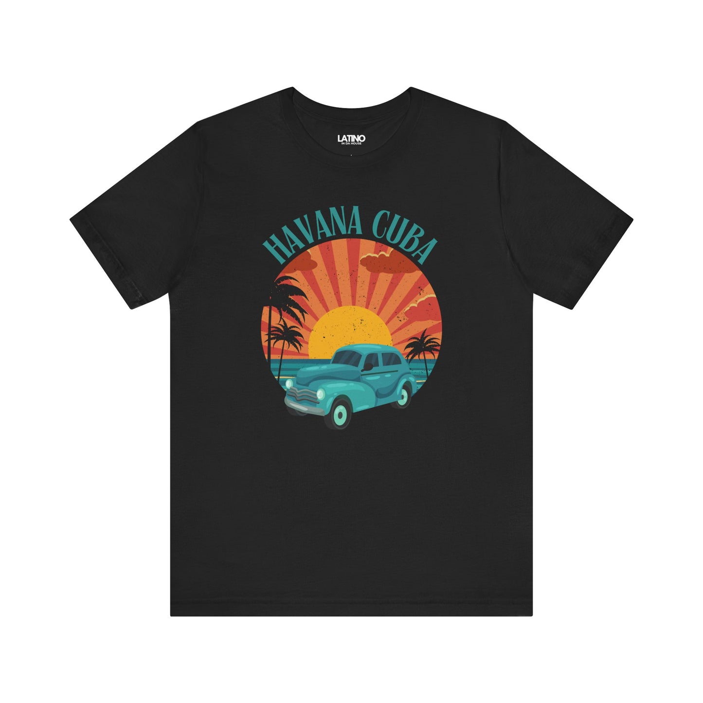 Havana "CUBA" Sunset Classic Car T-Shirt