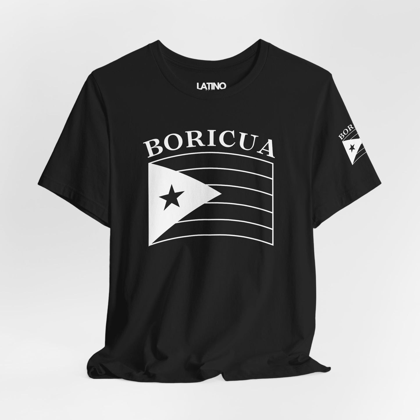 "Black and White Puerto Rico Flag" T-Shirt