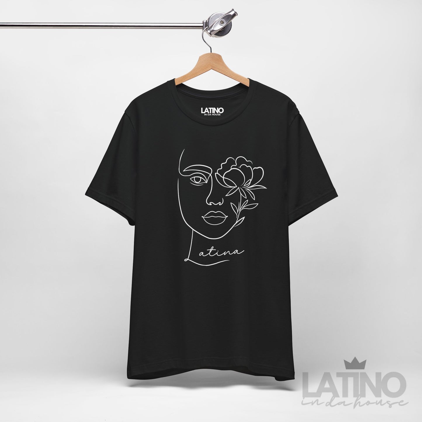"Latina" Flower Line Art T-Shirt | Latina Tee