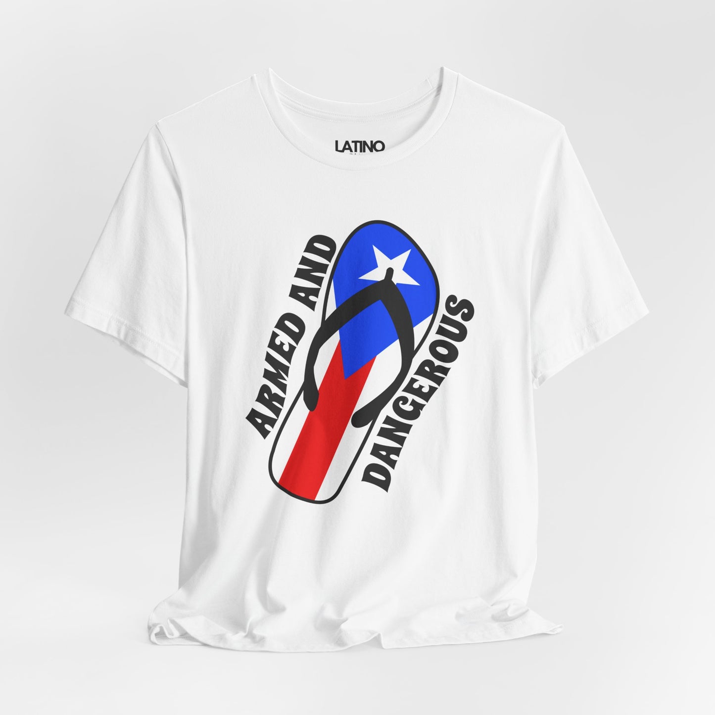 "Armed and Dangerous" Puerto Rican Chancleta T-Shirt