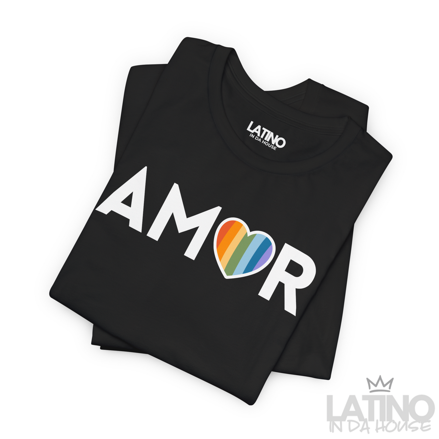 “AMOR” Pride Heart T-Shirt | LGBTQ+ Tee