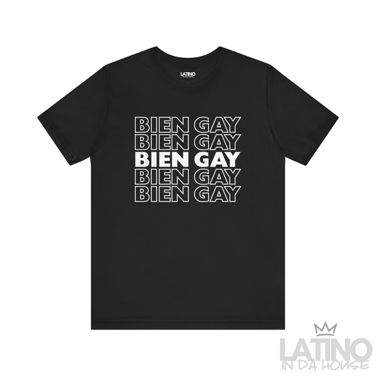 “BIEN GAY” Repetition T-Shirt | Latino Pride