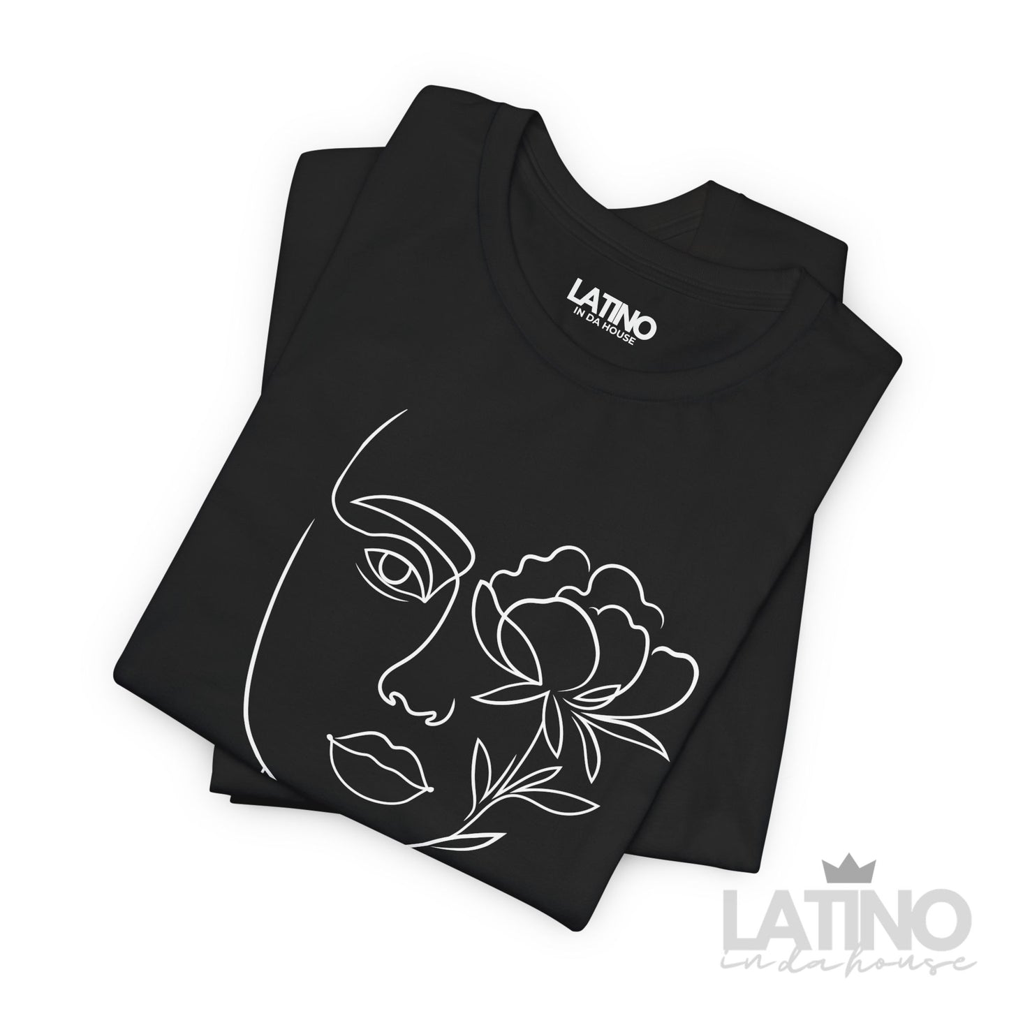 "Latina" Flower Line Art T-Shirt | Latina Tee