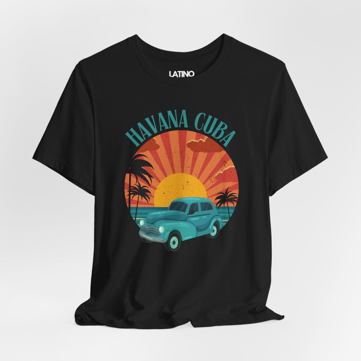 Havana "CUBA" Sunset Classic Car T-Shirt