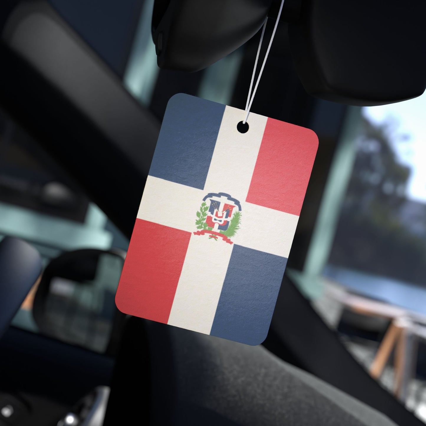 "Dominican Republic Flag" Car Air Freshener