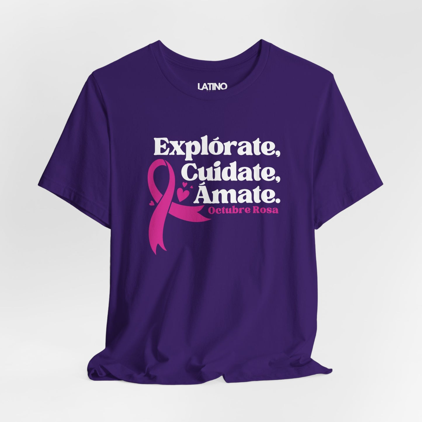 "Explórate, Cuídate, Ámate" Octubre Rosa Breast Cancer Awareness T-Shirt