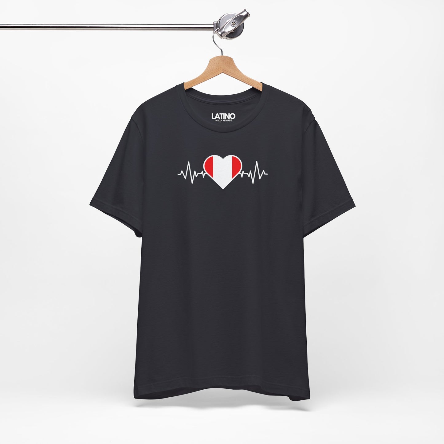 "Peru Heart Flag Life-Line" T-Shirt