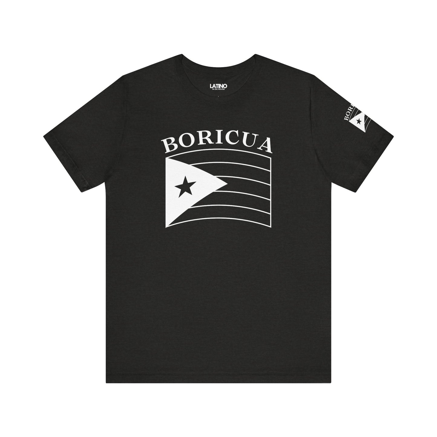 "Black and White Puerto Rico Flag" T-Shirt