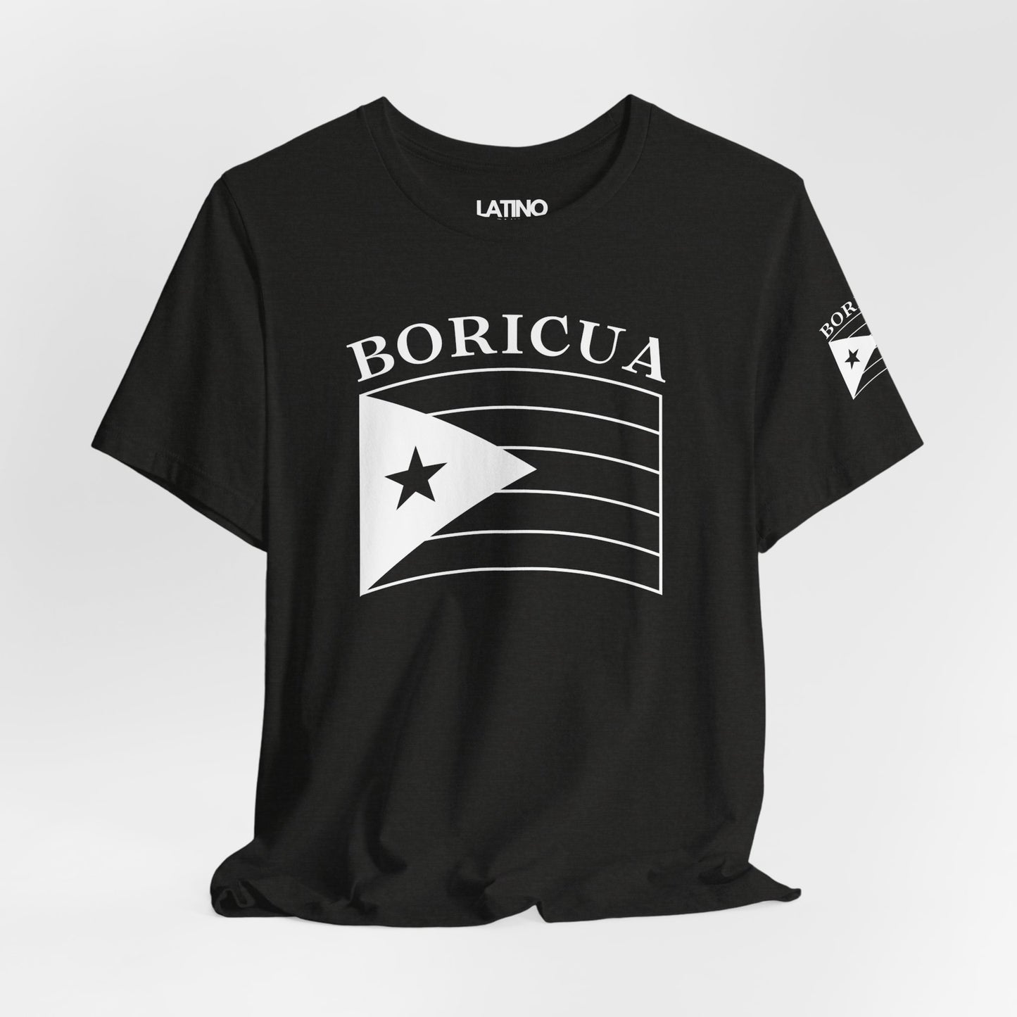 "Black and White Puerto Rico Flag" T-Shirt