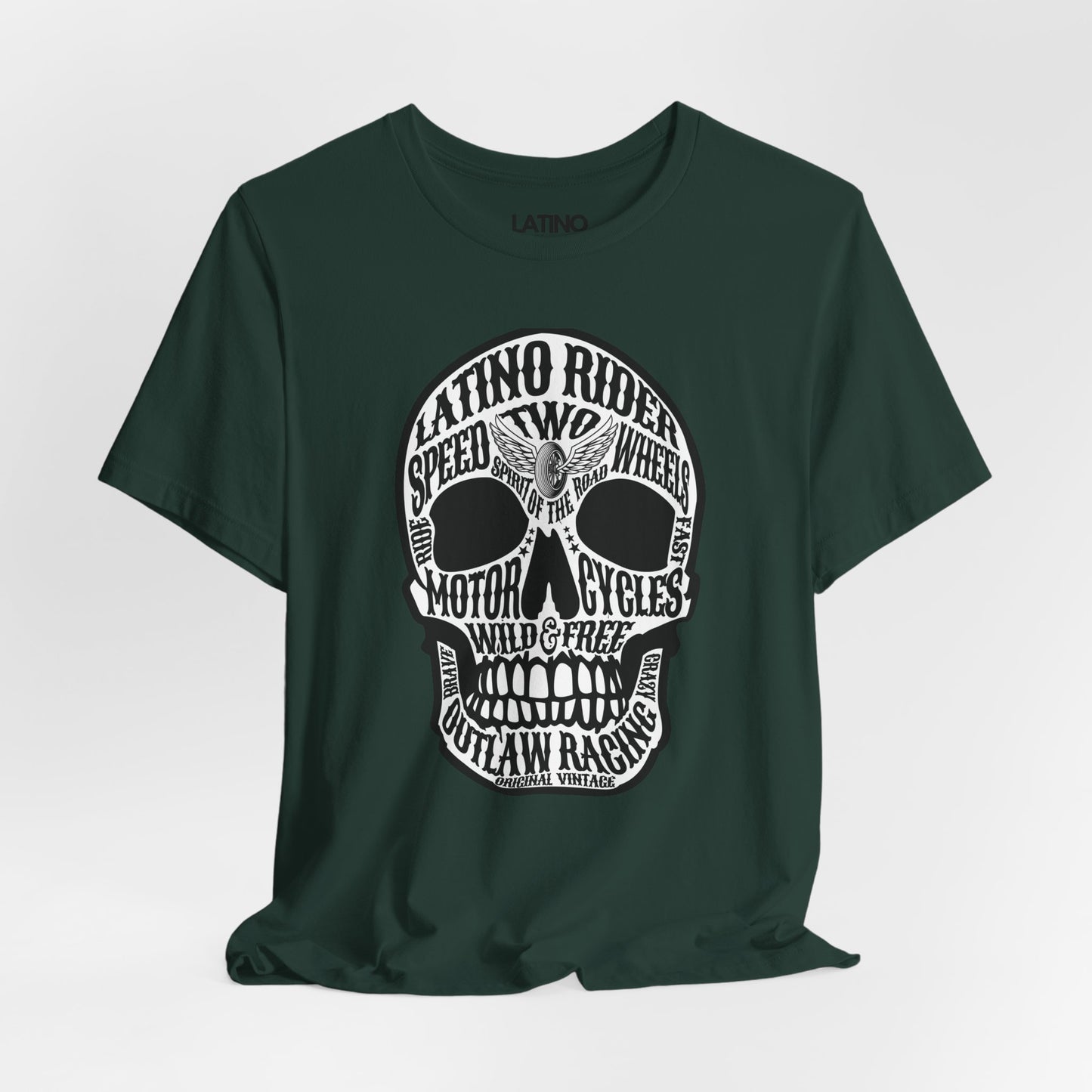 "Latino Rider" Motorcycle Skull T-Shirt