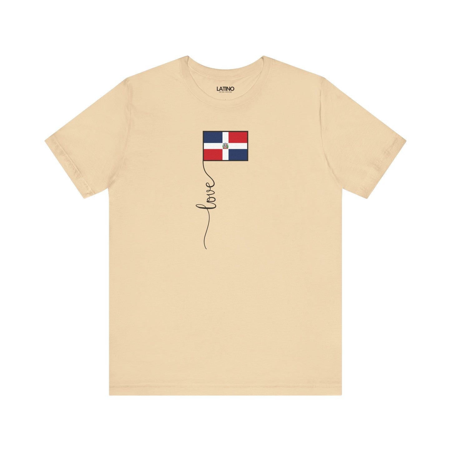 "Dominican Republic Flag Love Script" T-Shirt