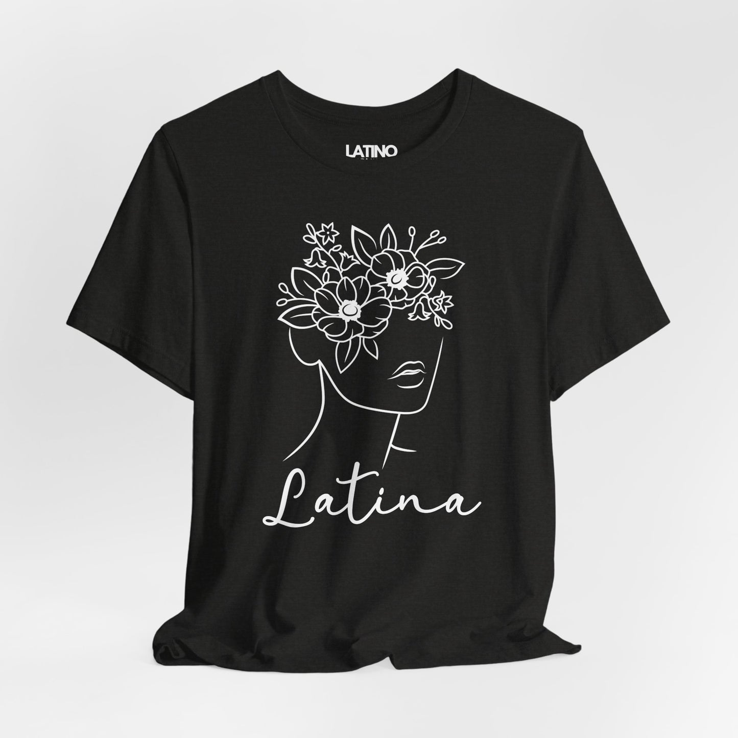 Latina Flowers White and Black T-Shirt