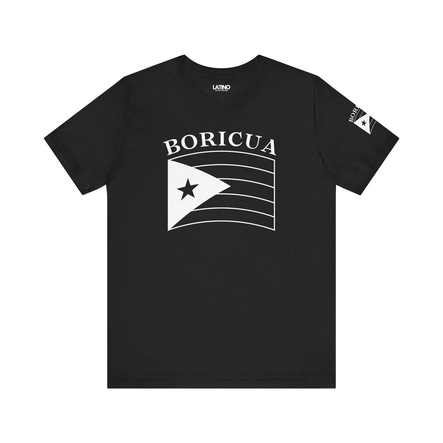 "Black and White Puerto Rico Flag" T-Shirt