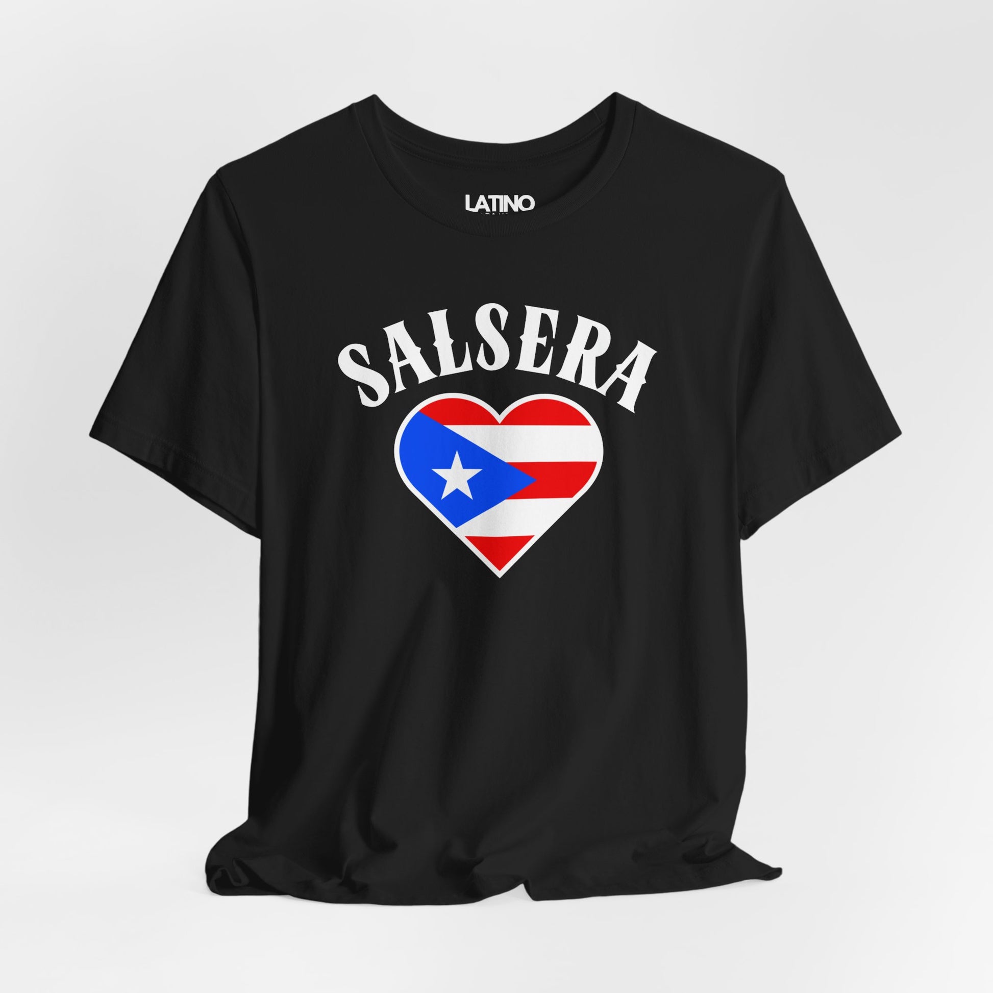 Salsera Puerto Rico Heart Black T-Shirt