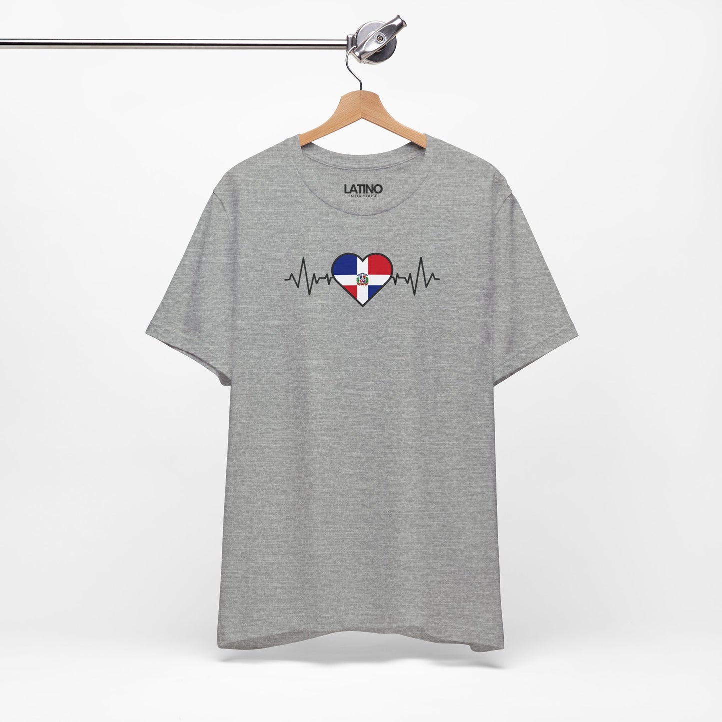"Dominican Republic Heart Flag Life-Line" T-Shirt