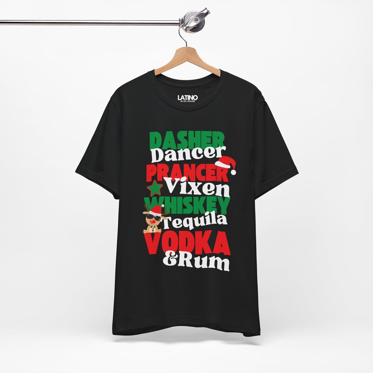 "Dasher, Dancer, Tequila, Rum" T-shirt