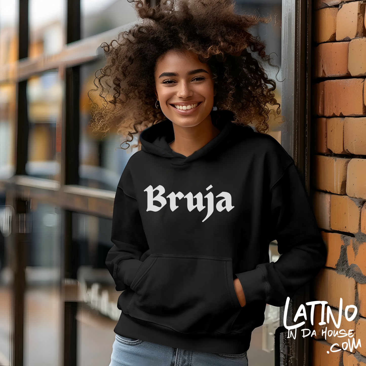 "Bruja" Gothic Script Hoodie