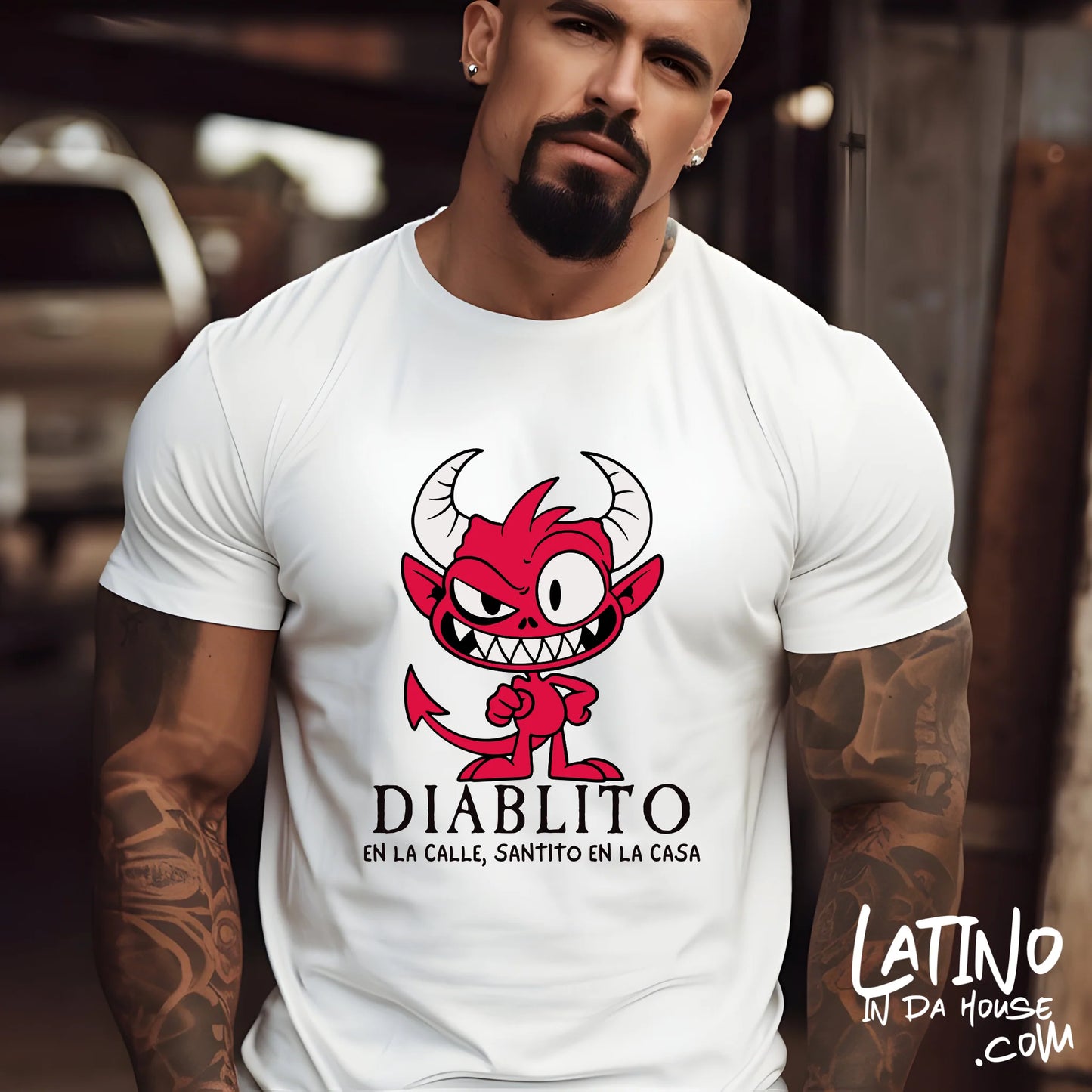 Diablito en la Calle, Santito en la Casa T-Shirt