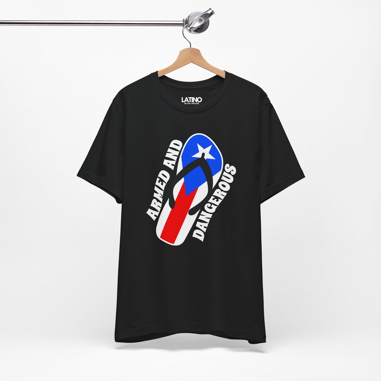 "Armed and Dangerous" Puerto Rican Chancleta T-Shirt