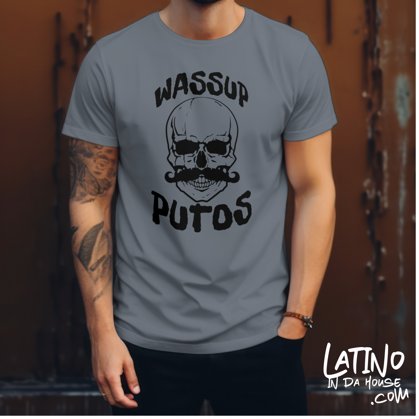"Wassup Putos Skull" Latino T-Shirt