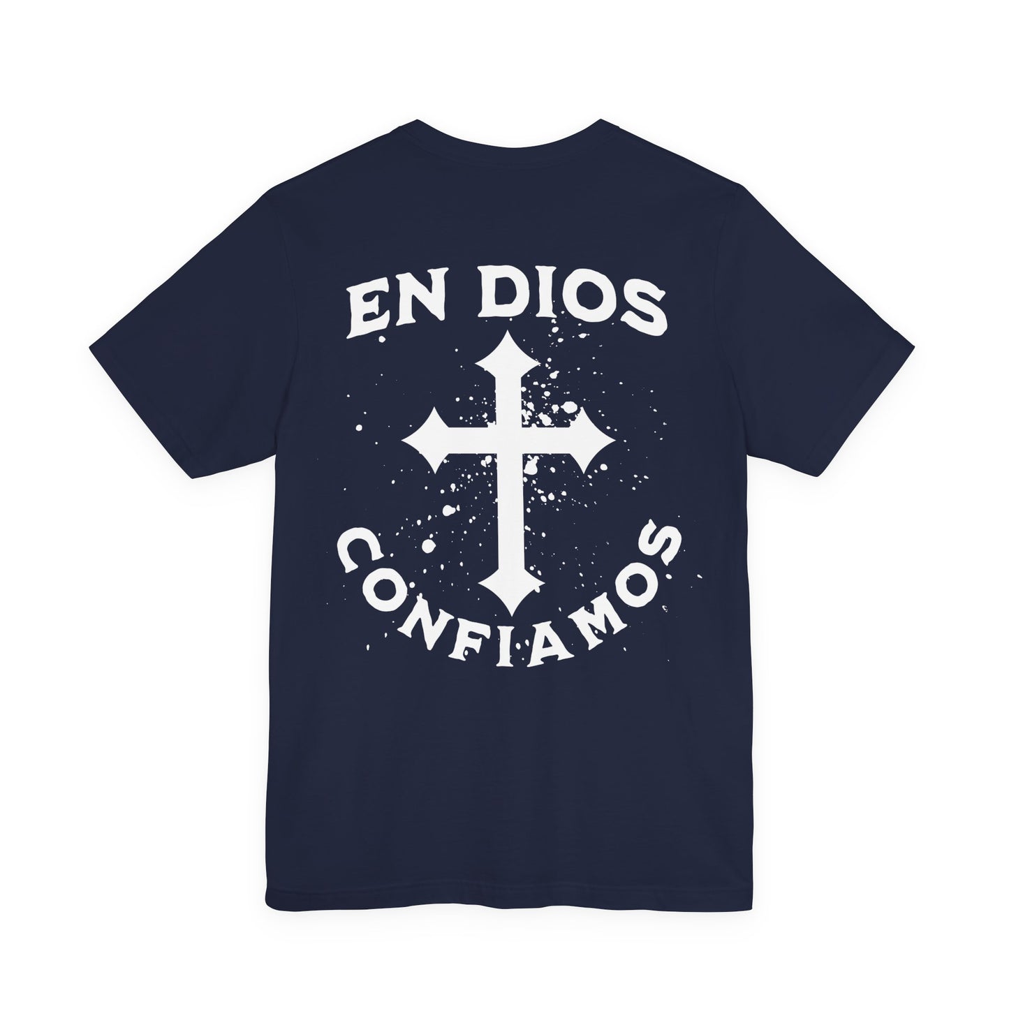 En Dios Confiamos Faith T-Shirt in navy with cross design – Latino In Da House