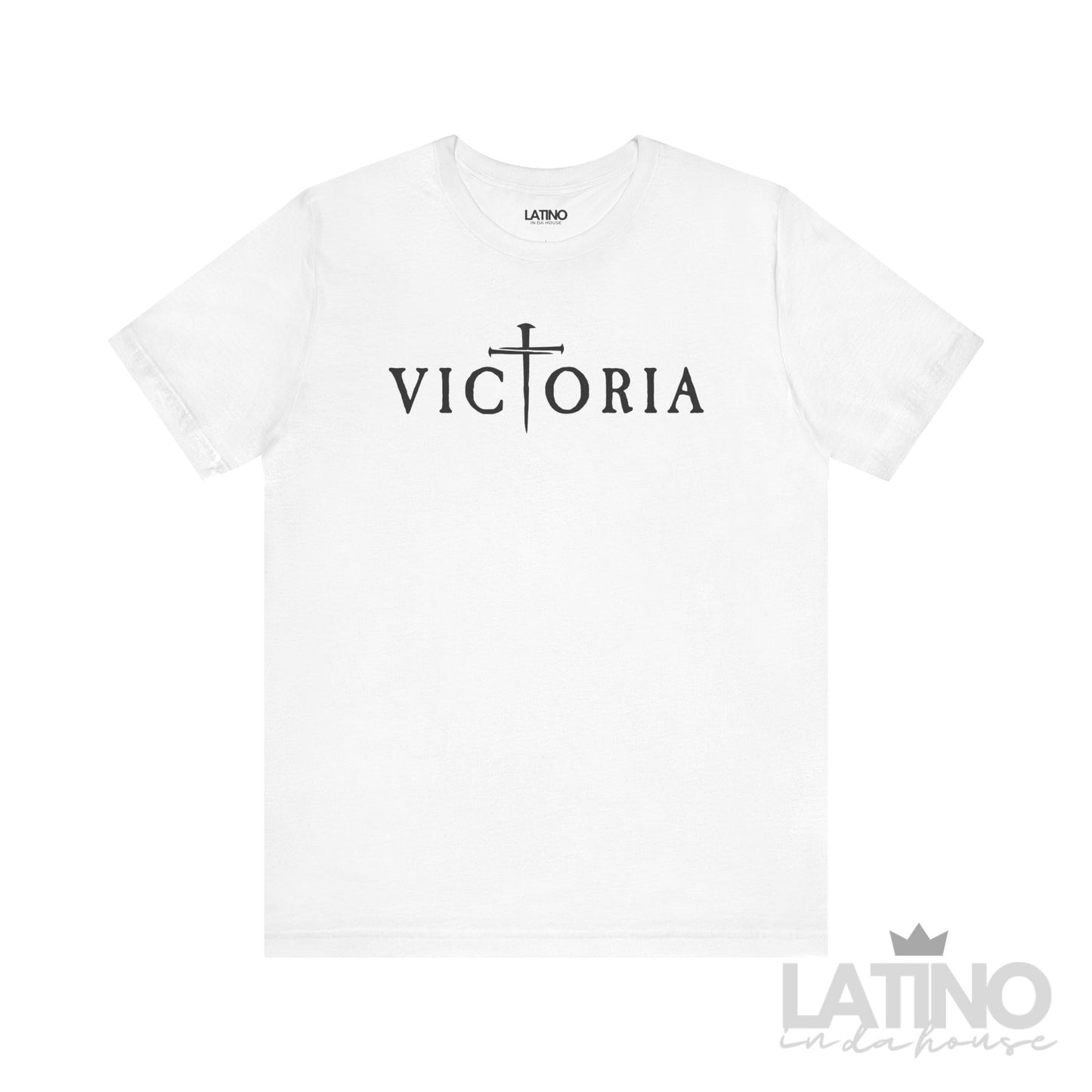 Victoria Faith T-Shirt in white with cross design – Latino In Da House