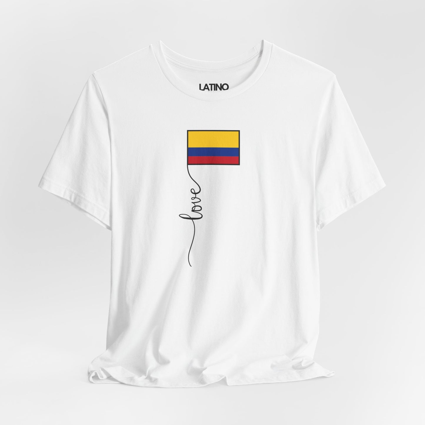 "Colombia Flag Love Script" T-Shirt