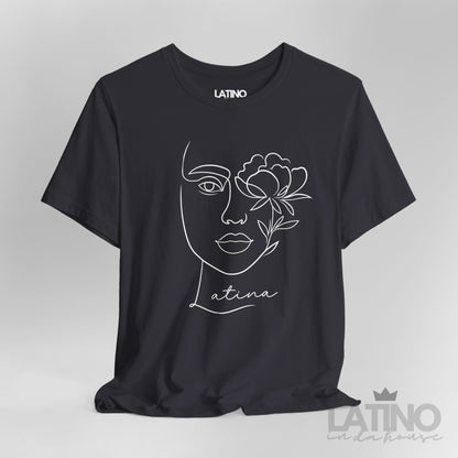 "Latina" Flower Line Art T-Shirt | Latina Tee