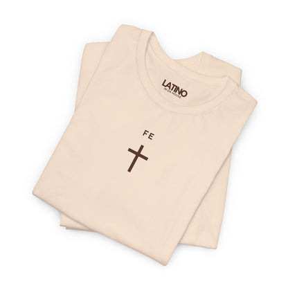 “Fe” T-Shirt | Minimal Cross Faith Tee