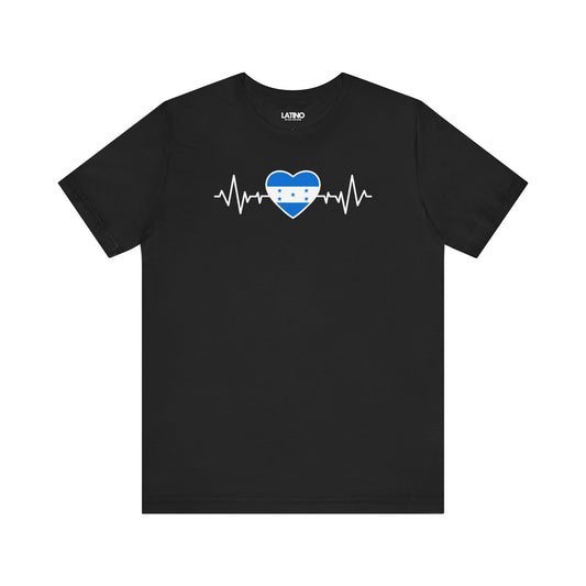 "Honduras Heart Flag with Life-Line" T-Shirt