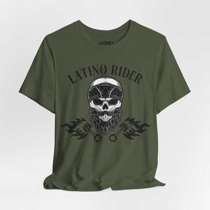 Latino Rider Skull & Flames T-Shirt