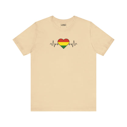 Bolivia Heart Flag with Life-Line T-Shirt