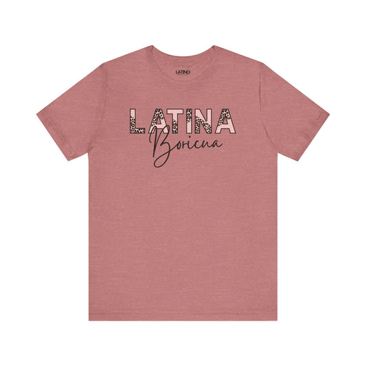 "Latina Boricua Leopard Print" T-Shirt