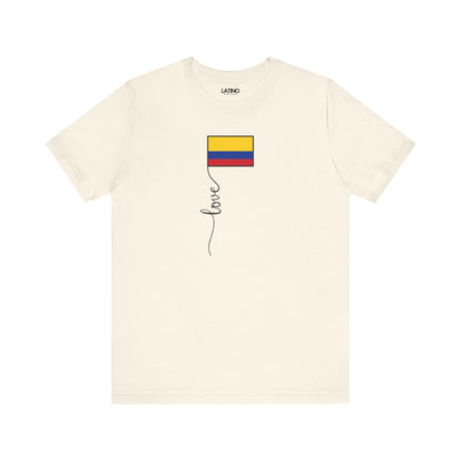 "Colombia Flag Love Script" T-Shirt