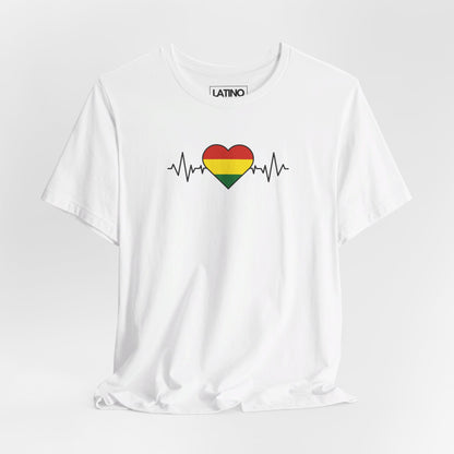 Bolivia Heart Flag with Life-Line T-Shirt