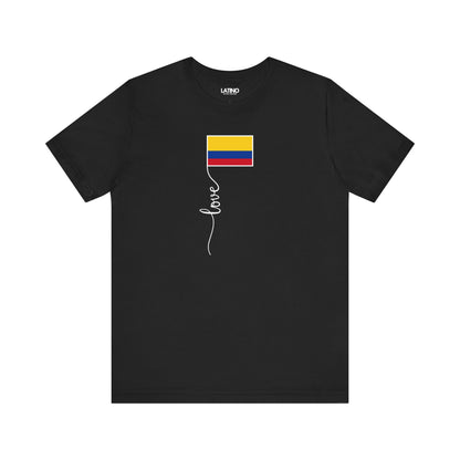 "Colombia Flag Love Script" T-Shirt