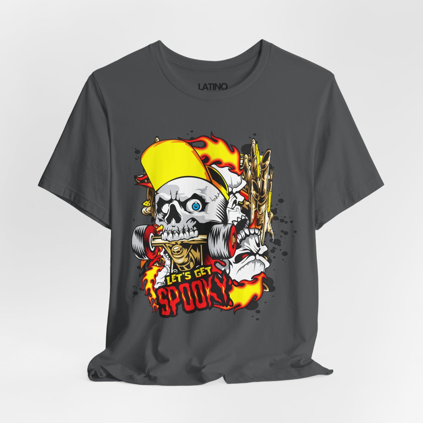 "Let's Get Spooky" Skater Skull T-Shirt