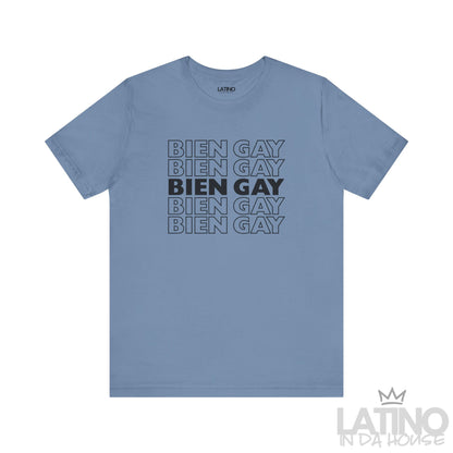 “BIEN GAY” Repetition T-Shirt | Latino Pride
