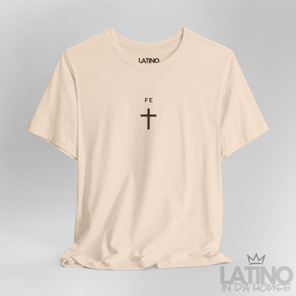 “Fe” T-Shirt | Minimal Cross Faith Tee