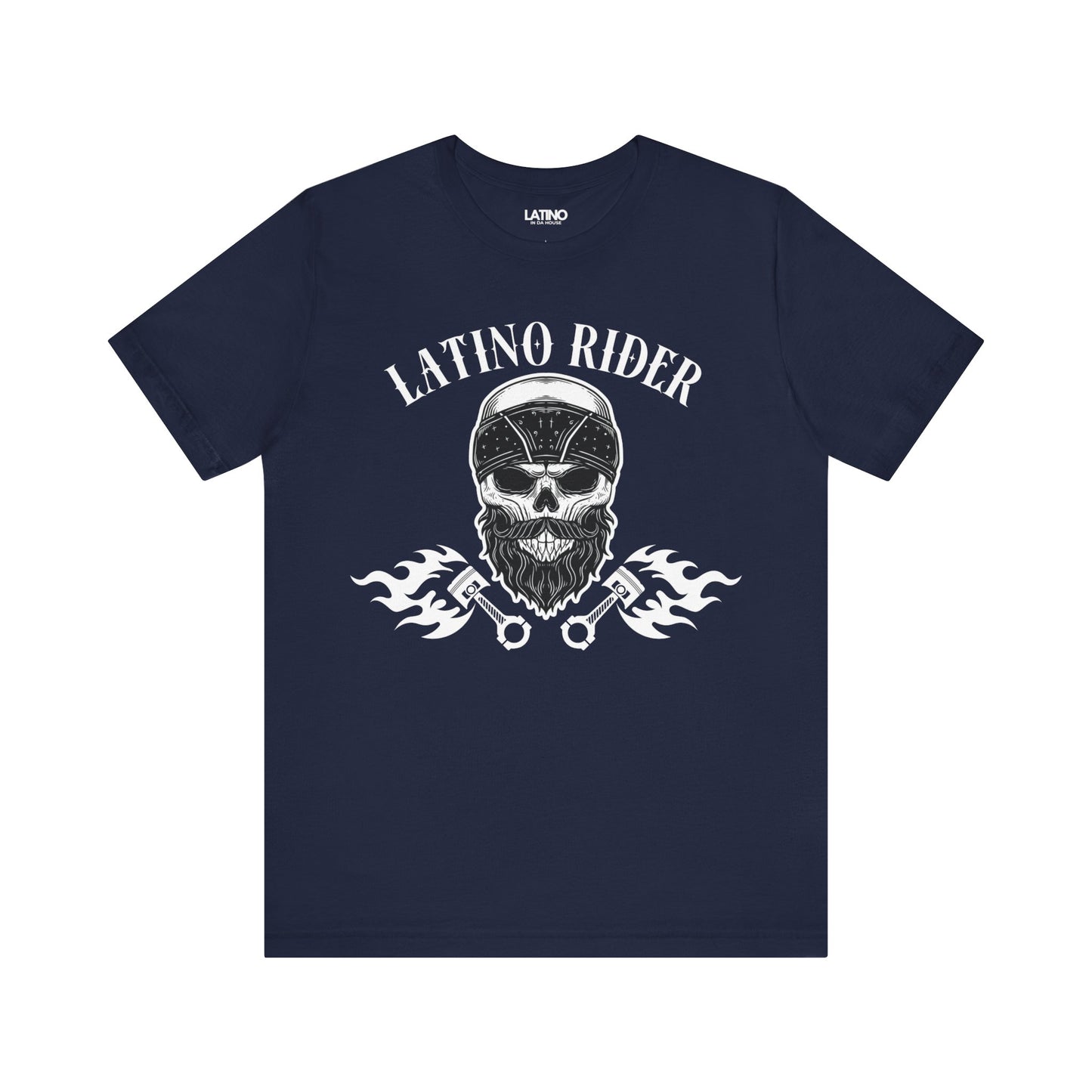 Latino Rider Skull & Flames T-Shirt