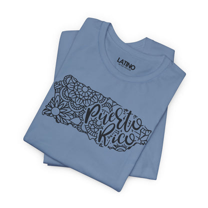“Puerto Rico” Floral Map T-Shirt | Boricua Tee
